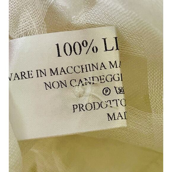 SARTORIA SARACENA | 100% Linen | Made in Italy | White Button-Front Top | Small - Picture 10 of 10